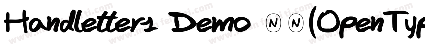 Handletters Demo 常规(OpenType TrueTy字体转换